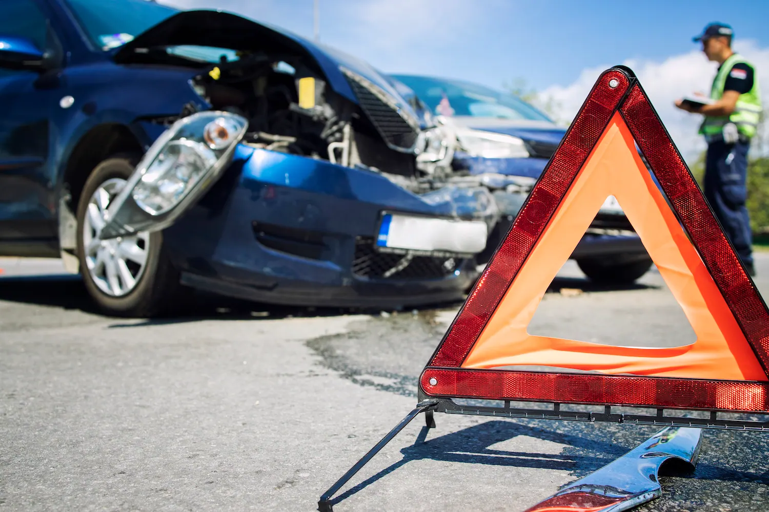 a car having accident