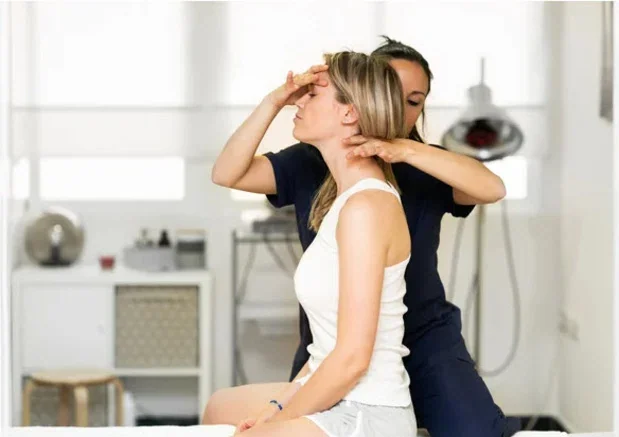 a woman having a massage treatment