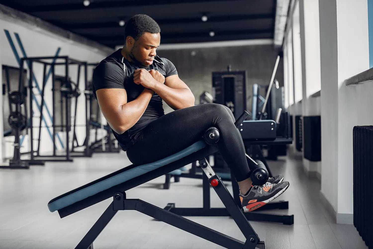 a man doing a workout